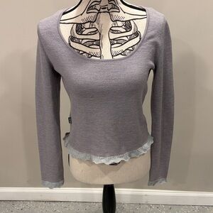 Moschino Lavender Long Sleeve Top pre Owned